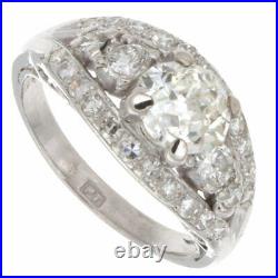 1.40ct Certified Old European Cut Platinum Antique Style Engagement Ring