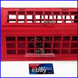 1/6 Vintage Red London Old Style Telephone Booth Model Statue Home Decorations