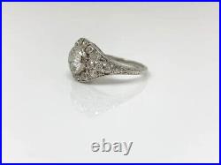 1 Ct Old European Cut Moissanite Stone Vintage Style Engagement Ring