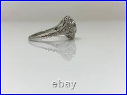 1 Ct Old European Cut Moissanite Stone Vintage Style Engagement Ring
