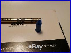 10 Vintage Montblanc Blue Medium Point Ballpoint Refill New Old Style & Adapter