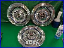 15 1963 OLDSMOBILE STARFIRE 98 accessory Hubcaps WithSPINNER center, QTY 3