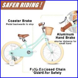 16 Inch Little Kids Bike for Age 4 5 6 7 Years Old Girls Retro Vintage Style