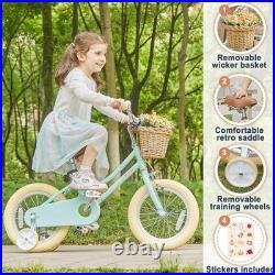 16 Inch Little Kids Bike for Age 4 5 6 7 Years Old Girls Retro Vintage Style