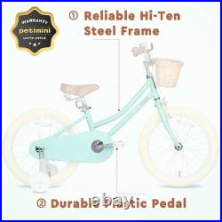 16 Inch Little Kids Bike for Age 4 5 6 7 Years Old Girls Retro Vintage Style
