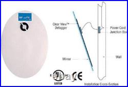 18 x 26 Oval Mirror Defogger for Clear Reflection