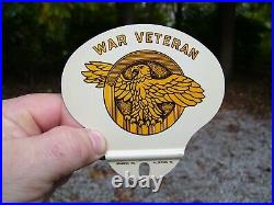 1940s Antique Auto War Veteran license Plate topper Vintage Chevy Ford Hot Rod
