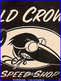 1942 Vintage Style, Old Crow High Quality Porcelain Sign 12'' Round