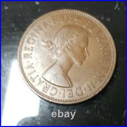 1967 Vintage Old Style British QE II Britannia Penny Coin (1d). COLLECTABLE