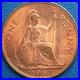 1967-Vintage-Old-Style-British-QE-II-Britannia-Penny-Coin-1d-With-LUSTRE-01-bhot