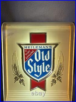 1984 Heileman's Old Style Beer Ale Illuminated Sign Lighted Plastic
