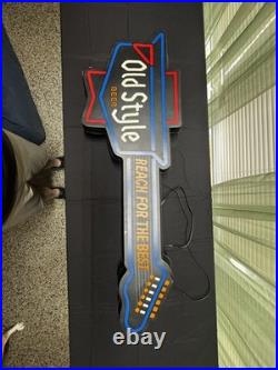 1989 Vintage Old Style Beer Guitar Neo Neon Sign Huge 43.5 Rare Bar Decor 1989 Vintage Old Style Beer Guitar Neo Neon Sign Huge 43.5 Rare Bar Decor