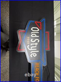 1989 Vintage Old Style Beer Guitar Neo Neon Sign Huge 43.5 Rare Bar Decor