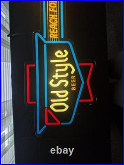 1989 Vintage Old Style Beer Guitar Neo Neon Sign Huge 43.5 Rare Bar Decor