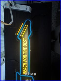 1989 Vintage Old Style Beer Guitar Neo Neon Sign Huge 43.5 Rare Bar Decor
