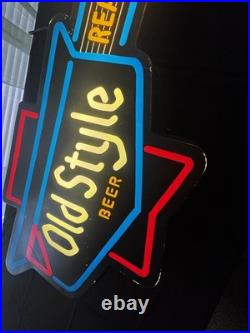 1989 Vintage Old Style Beer Guitar Neo Neon Sign Huge 43.5 Rare Bar Decor
