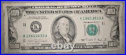 1990 Old Style Vintage $100 Federal Reserve Note Hundred Dollar Bill K Dallas