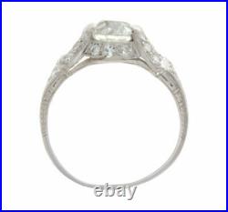2.09ct GIA Certified Old European Platinum Antique Style Diamond Engagement Ring