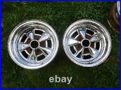 2 14'' X 7'' Vintage Old School Chrome Appliance Wheels Ford Mopar Cragar Style