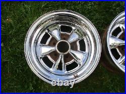 2 14'' X 7'' Vintage Old School Chrome Appliance Wheels Ford Mopar Cragar Style