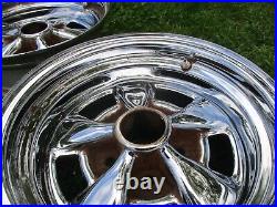 2 14'' X 7'' Vintage Old School Chrome Appliance Wheels Ford Mopar Cragar Style