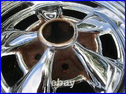 2 14'' X 7'' Vintage Old School Chrome Appliance Wheels Ford Mopar Cragar Style