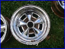 2 14'' X 7'' Vintage Old School Chrome Appliance Wheels Ford Mopar Cragar Style