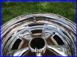 2 14'' X 7'' Vintage Old School Chrome Appliance Wheels Ford Mopar Cragar Style