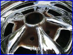 2 14'' X 7'' Vintage Old School Chrome Appliance Wheels Ford Mopar Cragar Style