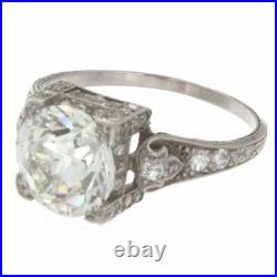 2.30ct Certified Old European Cut Diamond Vintage Style Engagement Ring