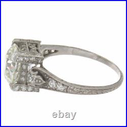 2.30ct Certified Old European Cut Diamond Vintage Style Engagement Ring