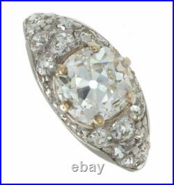2.34ct Certified Old Mine Cut Vintage Style Diamond Engagement Ring