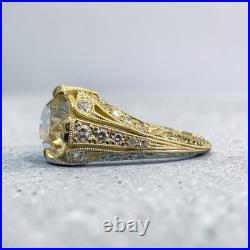 2.45ct GIA Certified Old European Cut Diamond Vintage Style Engagement Ring