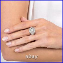 2.5Ct Round Cut Lab-Created Diamond Old Antique Ornate Style 1920's Vintage Ring