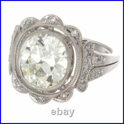 2.60ct Certified Old Mine Cut Diamond Vintage Style Engagement Ring