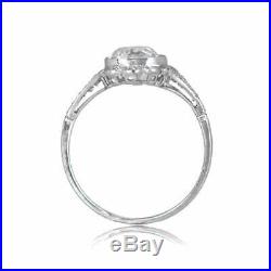 2.70 ct Old Mine Cut Diamond Vintage Style Engagement Ring 925 Sterling Silver