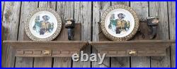 (2) EXTREMELY RARE Vintage FALSTAFF Beer Bar Lighted Signs MANTLE STYLE HTF OLD