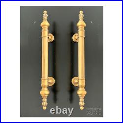 2 Large Solid Brass Door Pull Handles 50cm Vintage Old Style Spun Brass Pull 19 2 Large Solid Brass Door Pull Handles 50cm Vintage Old Style Spun Brass Pull 19