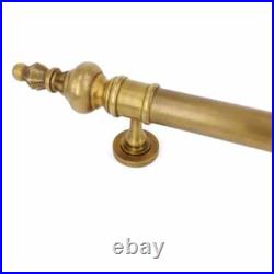 2 Large Solid Brass Door Pull Handles 50cm Vintage Old Style Spun Brass Pull 19