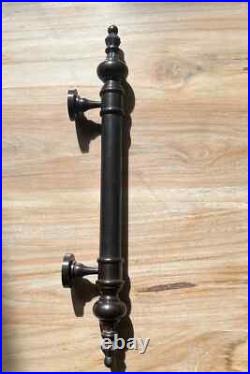 2 Large Solid Brass Door Pull Handles 50cm Vintage Old Style Spun Brass Pull 19
