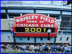 2 Vintage Original Wrigley Field Chicago Cubs Baseball Old Style Beer Metal Sign