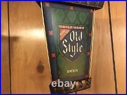 (2) Vtg Heileman's Old Style Special Export Beer Lantern Lights Signs Rewired