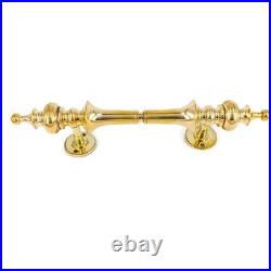 2 large DOOR handle pull solid 2 SPUN 30 cm brass vintage old style hollow 12