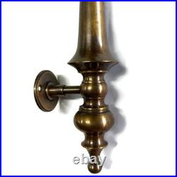 2 large DOOR handle pull solid 2 SPUN 30 cm brass vintage old style hollow 12