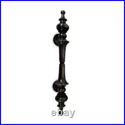 2 large DOOR handle pull solid 2 SPUN 30 cm brass vintage old style hollow 12