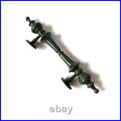 2 large DOOR handle pull solid 2 SPUN 30 cm brass vintage old style hollow 12