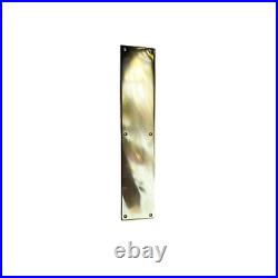 2 x 12 Solid Brass Push Door Plates / Finger Plates Vintage Old Style