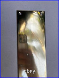 2 x 12 Solid Brass Push Door Plates / Finger Plates Vintage Old Style