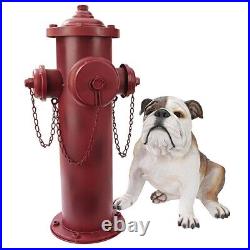 23 Old School Vintage Style Firefighter Red Metal 3 Nozzle Fire Hydrant Statue