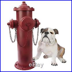 23 Old School Vintage Style Firefighter Red Metal 3 Nozzle Fire Hydrant Statue